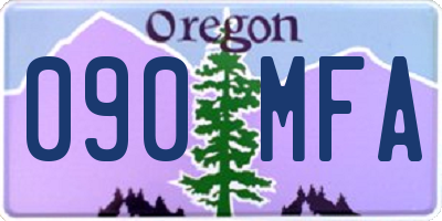 OR license plate 090MFA