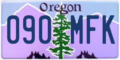 OR license plate 090MFK