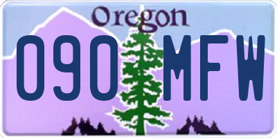 OR license plate 090MFW