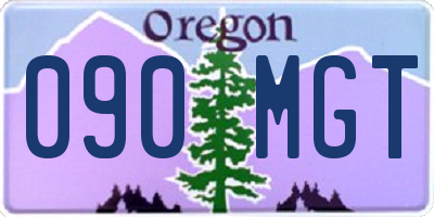 OR license plate 090MGT
