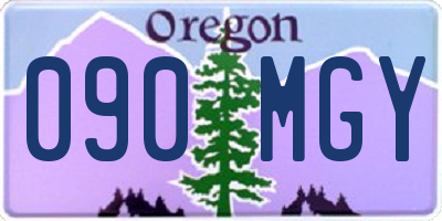 OR license plate 090MGY