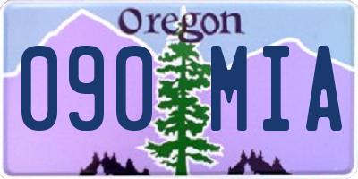 OR license plate 090MIA