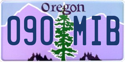 OR license plate 090MIB