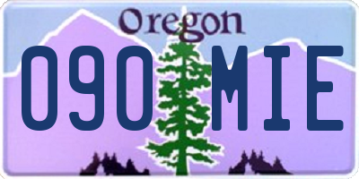 OR license plate 090MIE
