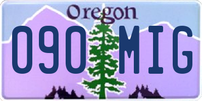 OR license plate 090MIG