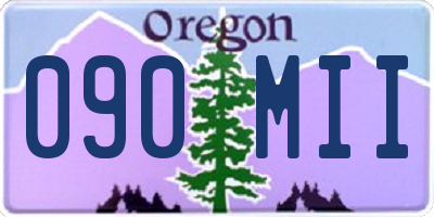 OR license plate 090MII