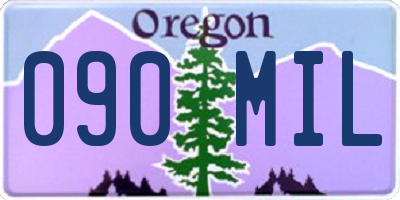 OR license plate 090MIL