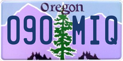 OR license plate 090MIQ