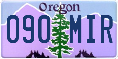 OR license plate 090MIR