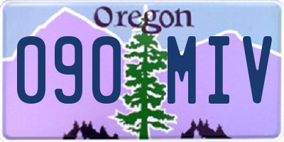 OR license plate 090MIV