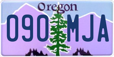 OR license plate 090MJA