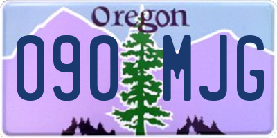 OR license plate 090MJG