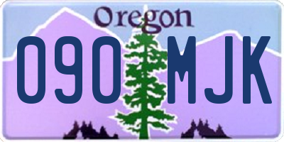 OR license plate 090MJK