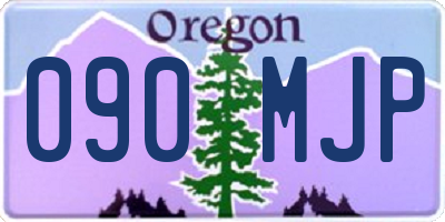 OR license plate 090MJP