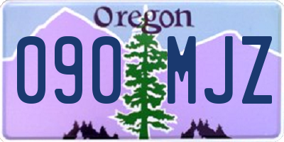 OR license plate 090MJZ