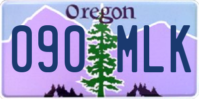 OR license plate 090MLK