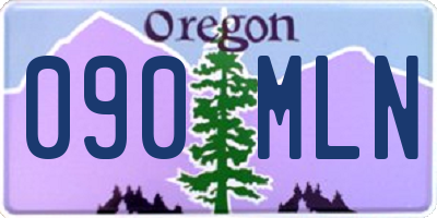 OR license plate 090MLN