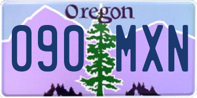 OR license plate 090MXN