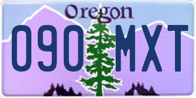 OR license plate 090MXT