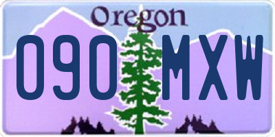 OR license plate 090MXW