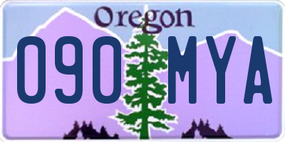 OR license plate 090MYA