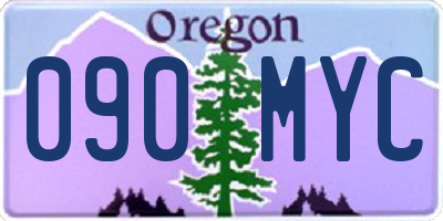 OR license plate 090MYC