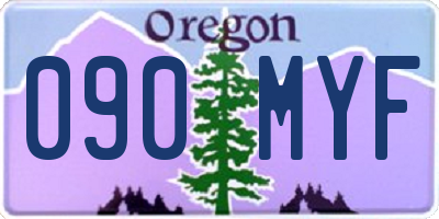 OR license plate 090MYF