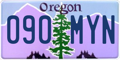 OR license plate 090MYN