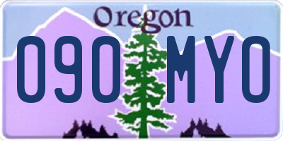 OR license plate 090MYO
