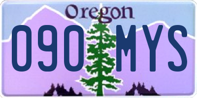 OR license plate 090MYS