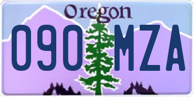 OR license plate 090MZA