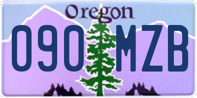 OR license plate 090MZB
