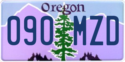 OR license plate 090MZD