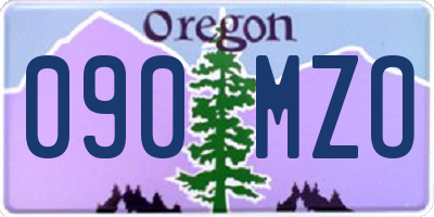 OR license plate 090MZO