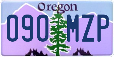 OR license plate 090MZP