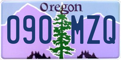 OR license plate 090MZQ