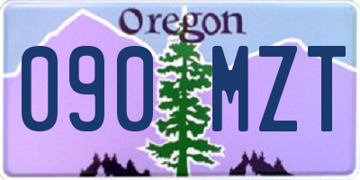 OR license plate 090MZT
