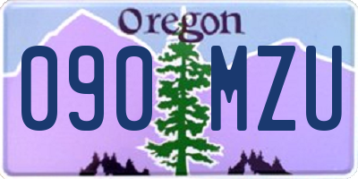 OR license plate 090MZU