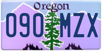 OR license plate 090MZX