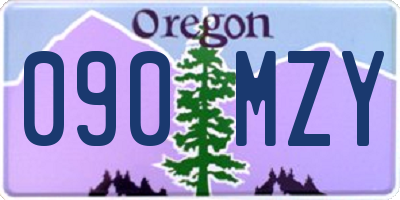 OR license plate 090MZY