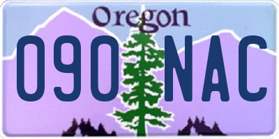 OR license plate 090NAC