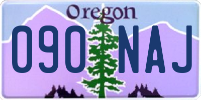 OR license plate 090NAJ