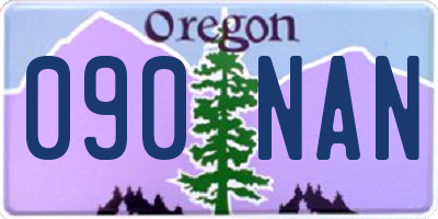 OR license plate 090NAN