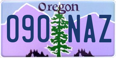 OR license plate 090NAZ