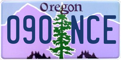 OR license plate 090NCE