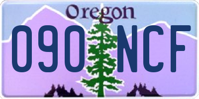 OR license plate 090NCF