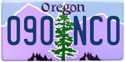 OR license plate 090NCO
