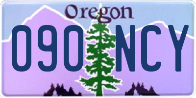 OR license plate 090NCY