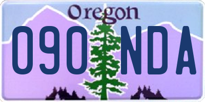OR license plate 090NDA