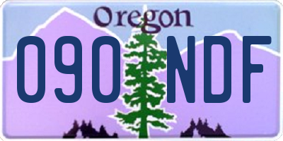 OR license plate 090NDF
